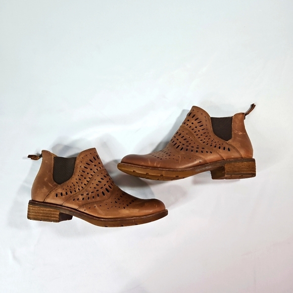 Sofft Brown Leather Ankle Boots Size 8 - Picture 8 of 8